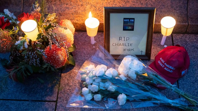 The vigil was organised by the Australian arm of Mr Kirk’s Turning Point organisation.