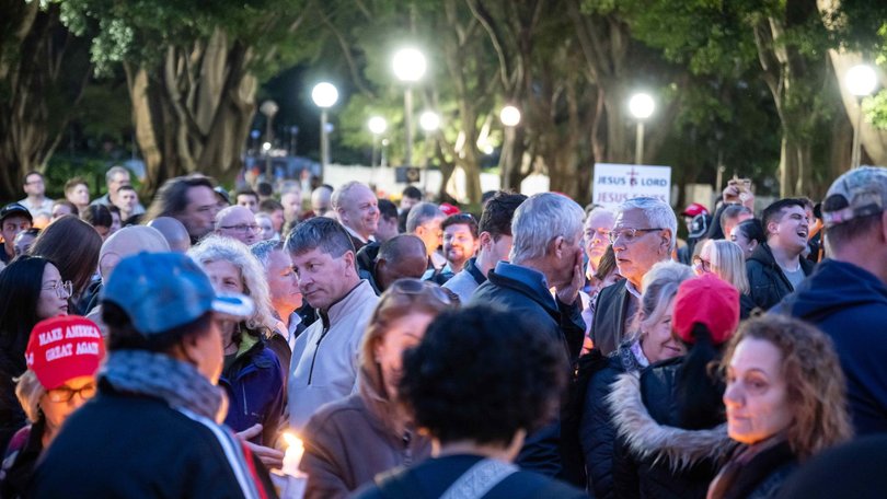 The candlelight vigil paid respect to Charlie Kirk who was assassinated during a political debate at a Utah university.