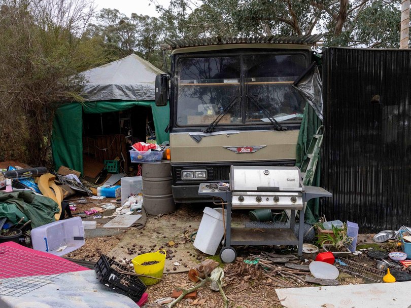 The bus where Freeman lived and fatally shot two police officers