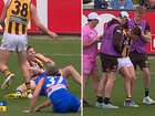 Veteran Hawthorn star Luke Breust has gone down with a brutal knee injury in the VFL.