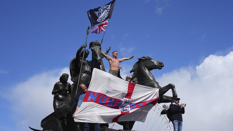 The marches come as the UK is divided over migrants crossing the English Channel.