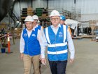 Premier Roger Cook and Prime Minister Anthony Albanese at the Austal Henderson shipyard.