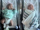 Annan, right, pictured next to another baby at the same hospital.