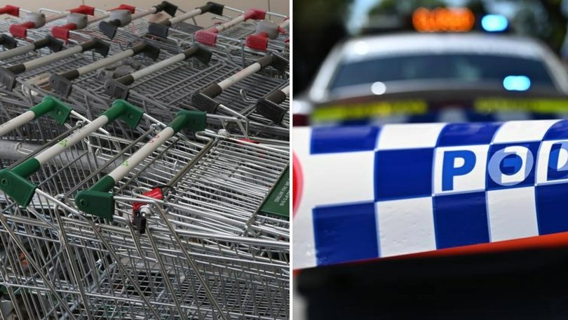 A man suffered serious injuries after being hit by a shopping trolley.