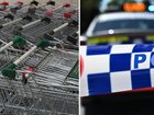 A man suffered serious injuries after being hit by a shopping trolley.