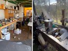 New images of the caravan home where accused cop killer Dezi Freeman lived with his family have been revealed.