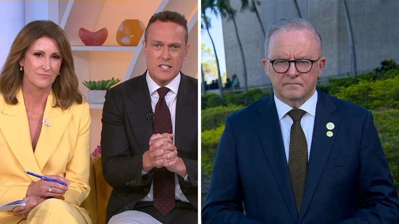 Sunrise hosts Nat Barr and Matt Shirvington spoke to Prime Minister Anthony Albanese over his electoral office move. 
