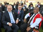 Australia’s Prime Minister Anthony Albanese and Papua New Guinea’s Prime Minister James Marape in Port Moresby on Tuesday.
