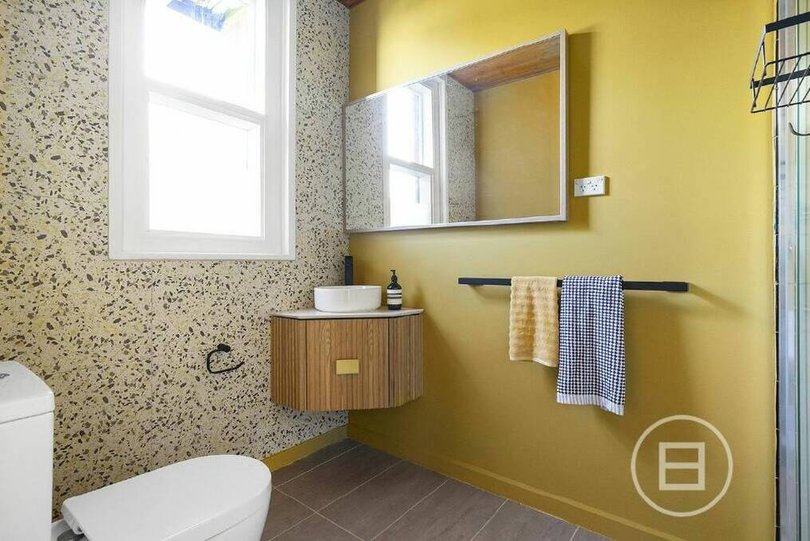 The bathroom in the two-bedroom dwelling.