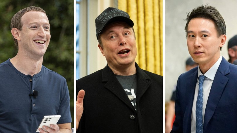 Mark Zuckerberg, Elon Musk and TikTok CEO Shou Zi Chew.