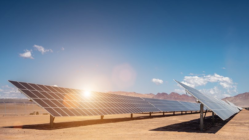 A solar farm in Nevada near Las Vegas.