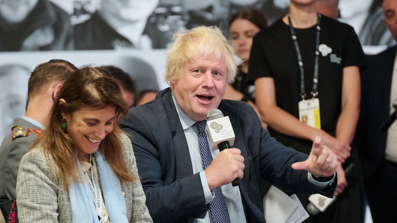 Former UK Prime Minister Boris Johnson at the YES Conference in Kyiv.