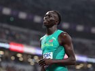 TOKYO, JAPAN - SEPTEMBER 17: Gout Gout of Team Australia looks on after competing in the Men's 200 Metres Heats on day five of the World Athletics Championships Tokyo 2025 at National Stadium on September 17, 2025 in Tokyo, Japan.  (Photo by Emilee Chinn/Getty Images)
