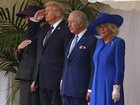 Melania Trump, Donald Trump, King Charles and Queen Camilla at Windsor Castle. 