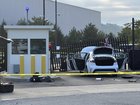 FBI officials say they are familiar with a man who rammed a car into a Pittsburgh building gate.