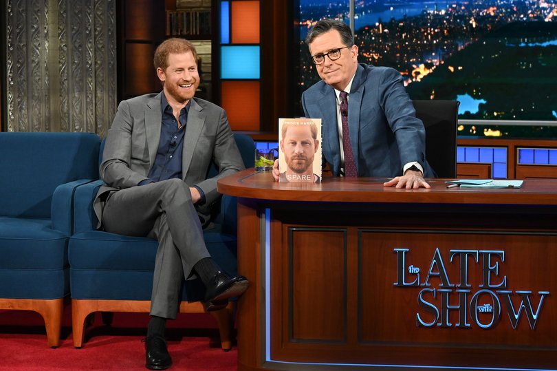 The Late Show with Stephen Colbert and guest Prince Harry.