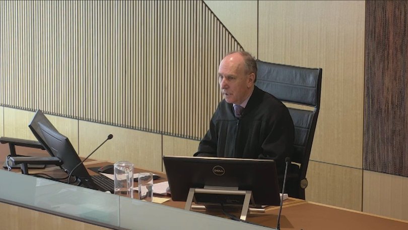Justice Tottle delivering his judgment last month.