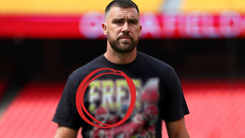 Travis Kelce has found himself in hot water over the shirt he wore pregame at the weekend.