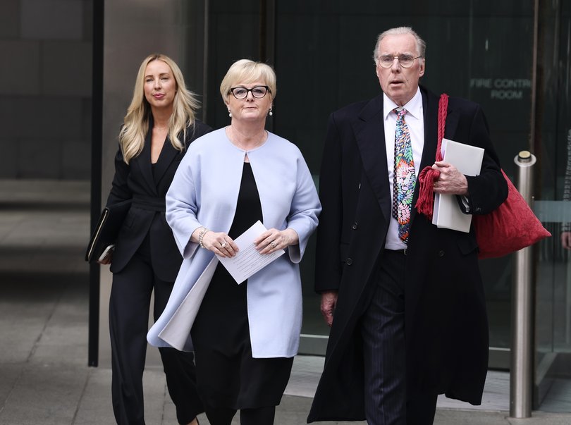 Former West Australian senator Linda Reynolds pictured outside DMJC after hearing the outcome of her case against against her former staffer Brittany Higgins.