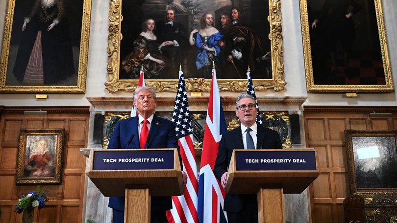 Donald Trump and Keir Starmer address reporters at the conclusion of the US President’s state visit.