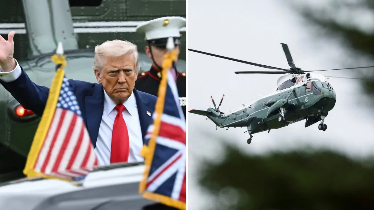 How Does Trump's Helicopter Get To The Uk