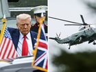 US President Donald Trump and first lady Melania have had a mid-air scare while trying to return to the White House.