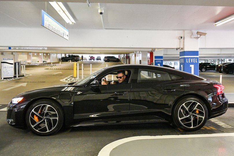 Jimmy Kimmel is seen in Los Angeles, California, hours after being pulled off air.