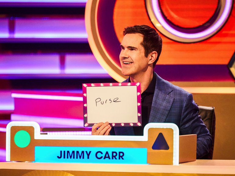 Jimmy Carr on Blankety Blank, which is a part of Seven’s new arvo line-up.