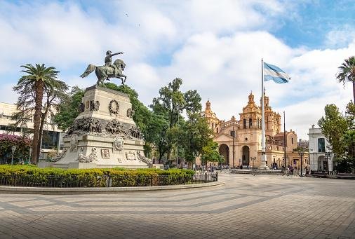 San Martin Square and Cordoba Cathedral - Cordoba, Argentina.