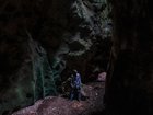 Lugadi Runya Shipa inside one of the caves in the Chasimba area of Kilifi County, Kenya, Oct. 15, 2024. For generations, men like him have guided worshipers through the caverns.