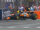 Oscar Piastri crashed into the barrier during qualifying.