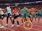 Aidan Murphy stepped over the line when he received the baton.