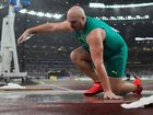 Matt Denny suffered in the torrential conditions and tried everything - including tape on spare shoes - to find success.