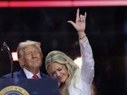 Erika Kirk seen doing sign language for ‘I love you’ as she joins US President Donald Trump onstage during the memorial service.