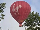 A man jumped from the basket of the hot air balloon. 