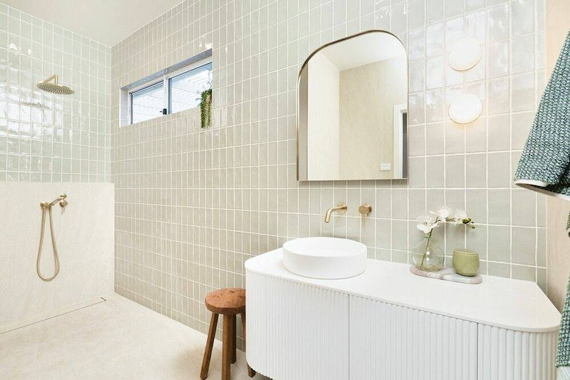 The renovated bathroom.