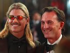 Bailey Smith of the Cats and Andrew Dillon, Chief Executive Officer of the AFL.