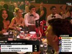 Jack Steele and Nasiah Wanganeen-Milera burst out in laughter when the votes of the Melbourne and St Kilda game were called out.