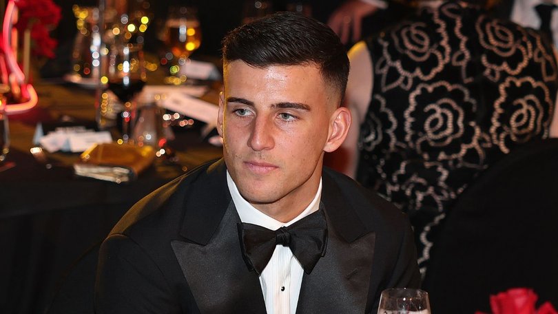 Nick Daicos looks on after finishing runner-up at the Brownlow Medal.