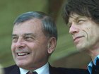 Umpire Dickie Bird, seen with cricket lover Mick Jagger, has died at 92. (AP PHOTO)