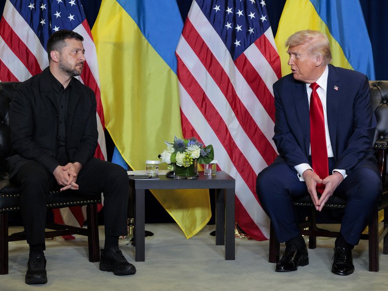 With the help of NATO forces, Ukraine is well-placed to regain territories taken by Russia, says US President Donald Trump.