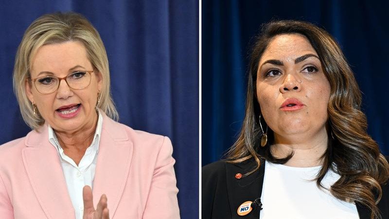 Opposition Leader Sussan Ley has apologised for distress caused by senator Jacinta Nampijinpa Price. (Mick Tsikas Lukas Coch/AAP PHOTOS)