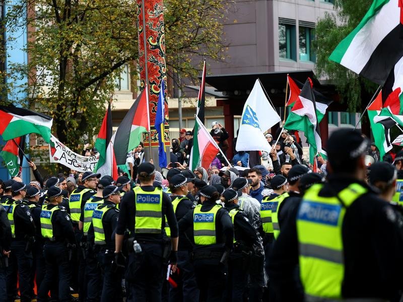 While theft surges, more than $25 million has been spent on policing weekly Gaza protests in Melbourne.