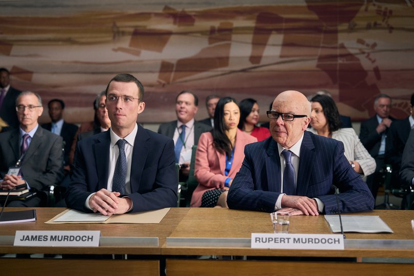 Dramatised versions of James and Rupert Murdoch in The Hack.