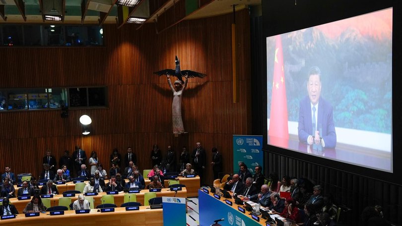 Chinese President Xi Jinping addressed a climate leaders' summit hosted by the United Nations. 