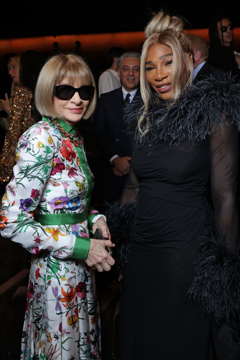 Anna Wintour and Serena Williams attend the Gucci Spring Summer 2026 event during the Milan Fashion Week at Palazzo Mezzanotte.