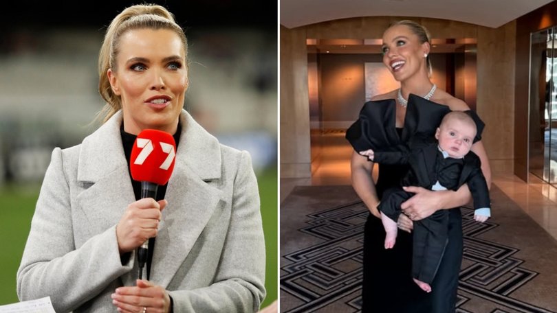 Abbey Holmes is a super mum, and still manages to keep up her work with Seven. 