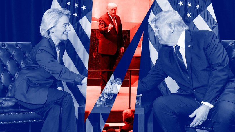 President Donald Trump’s meeting with President Ursula von der Leyen of the European Commission was in stark juxtaposition to his excoriating speech to the UN the same day.