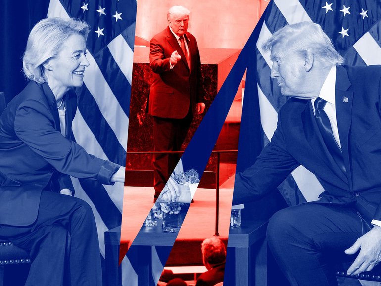 President Donald Trump’s meeting with President Ursula von der Leyen of the European Commission was in stark juxtaposition to his excoriating speech to the UN the same day.