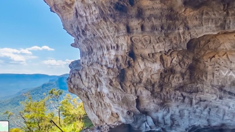 Illegal rock carvings can cop hefty fines and even imprisonment.